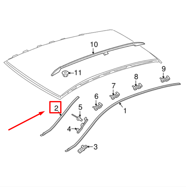 MercedesBenz GLA Windshield Left Side Water Deflector X156 A1566901700