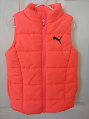 Puma Toddler Girl Neon Puffy Vest Size XXS/ 3/4