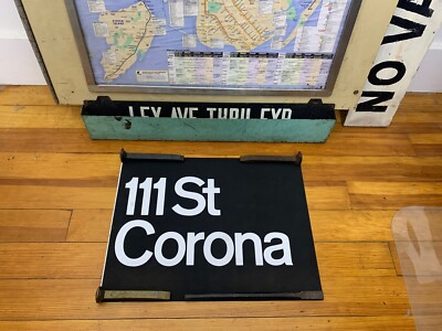 NY NYC SUBWAY ROLL SIGN 111 STREET CORONA HALL OF SCIENCE QUEENS MUSEUM ZOO