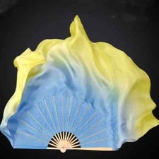 Silk Veil 2 Layers Double Side Long Dance Props Dancer Show Photography Pair