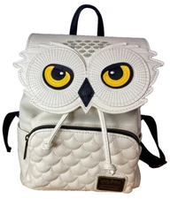 Loungefly Harry Potter Hedwig Faux Leather Mini Backpack Standard, Beige
