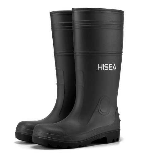 HISEA Men Folding Rain Boots Waterproof Anti-Slip Garden Hunting Work Knee Boots - Picture 25 of 53