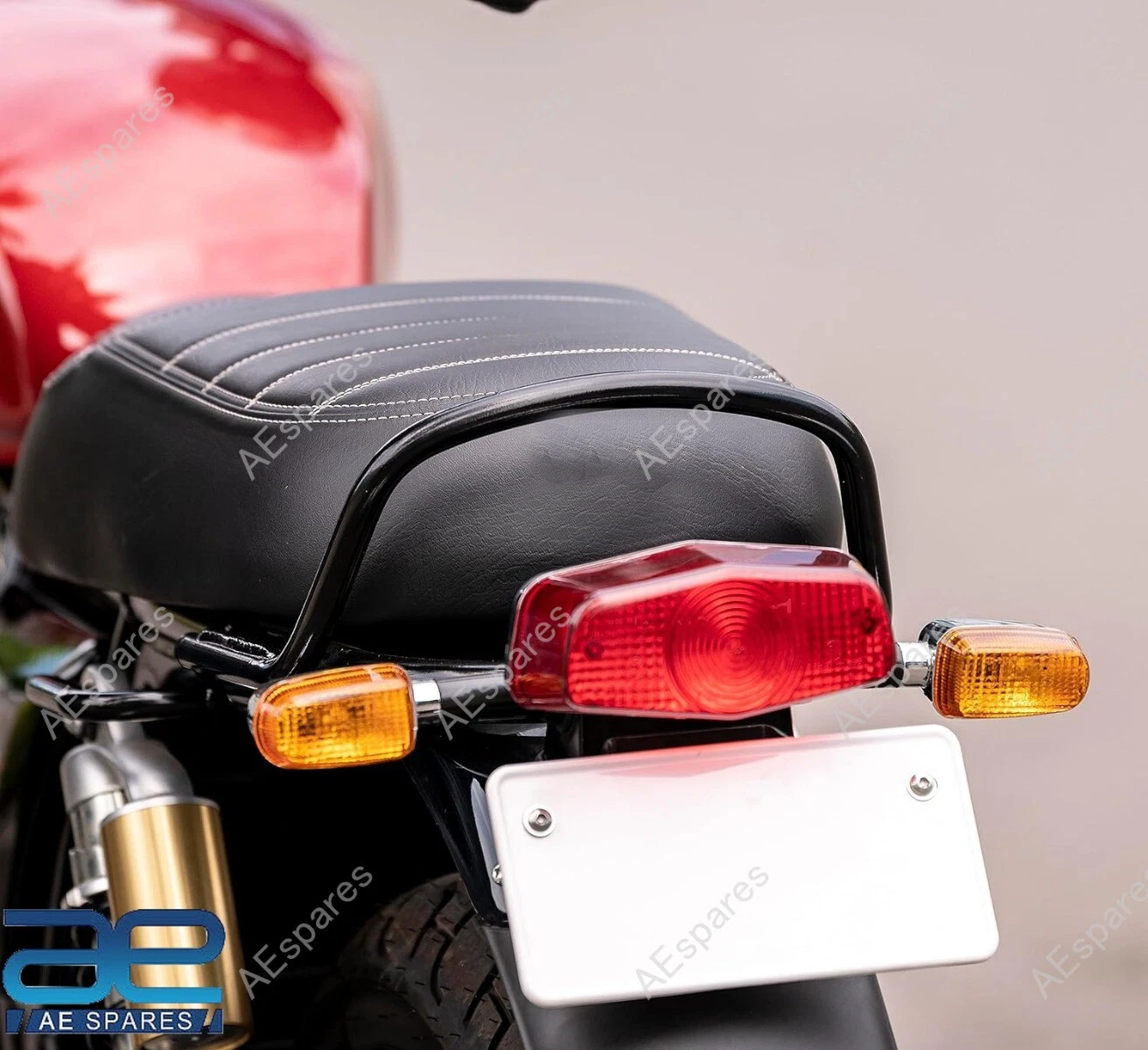 Black Deluxe Touring Dual Seat For Royal Enfield Interceptor 650cc & GT 650cc view 5