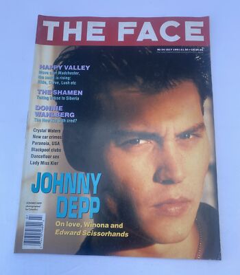 Vintage The Face Magazine  Johnny Depp July 1991 No.34