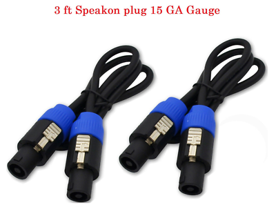 Yoico 2 Cables De Altavoz Profesional De 50 Pies A 1/4