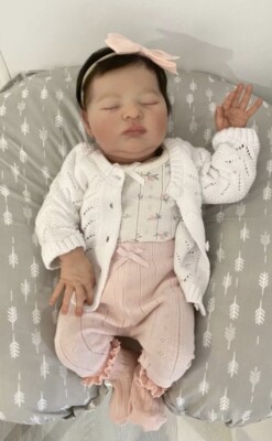 Reborn Newborn Baby Laura 20" Bonnie Brown Sculp Authentic w/ COA