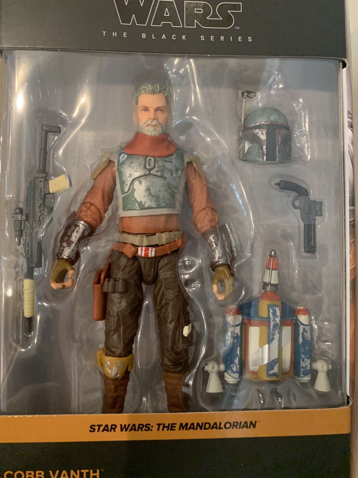 Star Wars Black deluxe Cobb Vanth figure 6” new instock (case fresh) Mandalorian