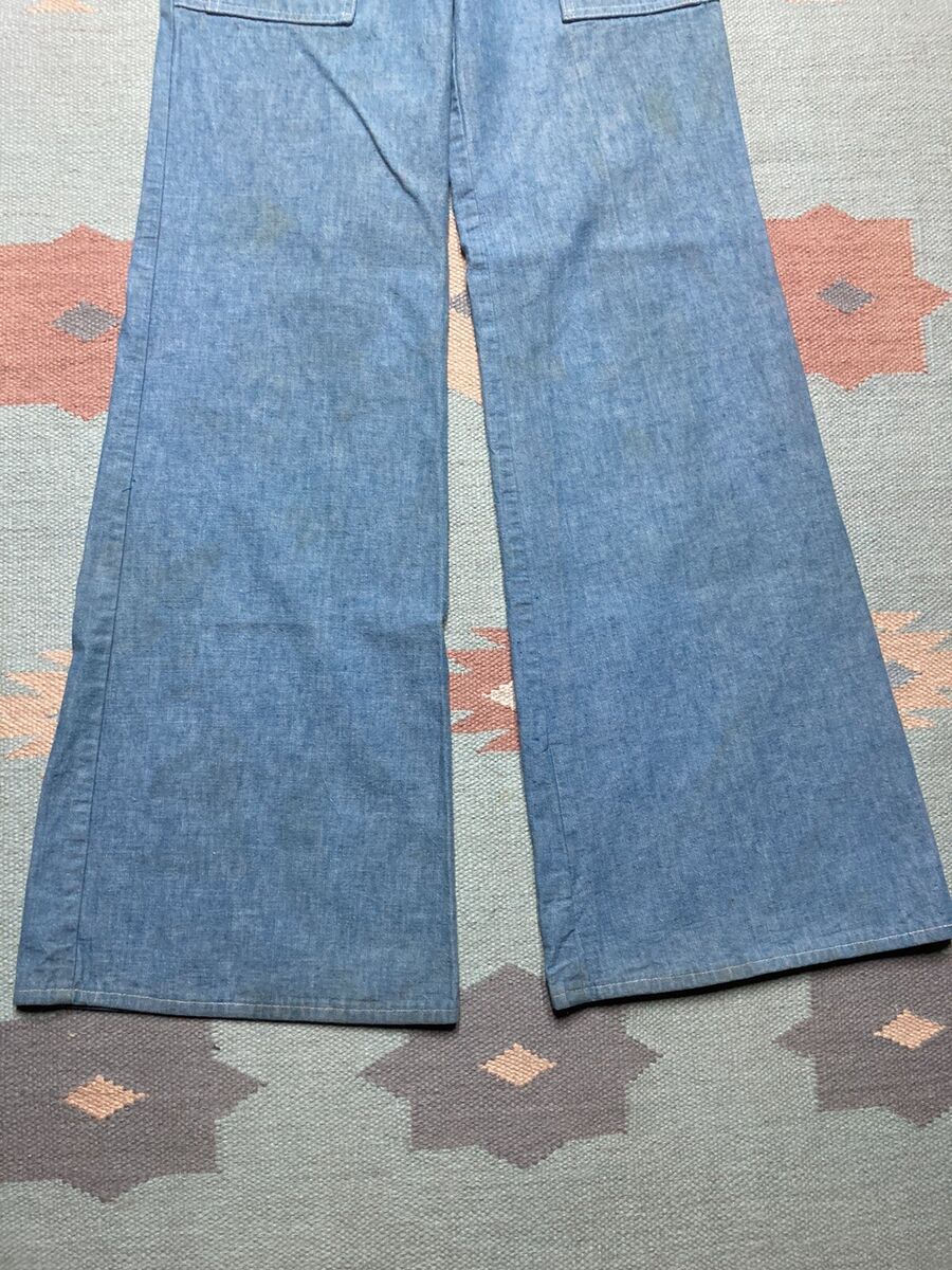 Vintage 70s bell bottom jeans flare wide leg hippie bush Vintage 70s bell bottom jeans flare wide leg hippie bush