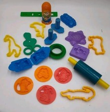 Play-Doh Tools Rolling Pin, Hair,Cut Outs, Etc. 19 Pc Lot Vintage