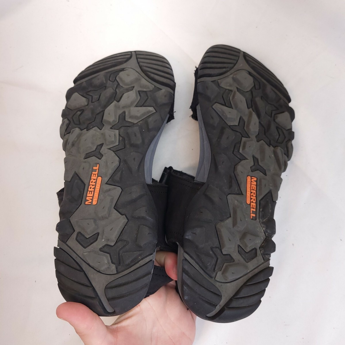 MERRELL Telluride Strap Sandals Select Grip Sport Hiking Black Merrell telluride black leather slide sandals | Mercari main image 3