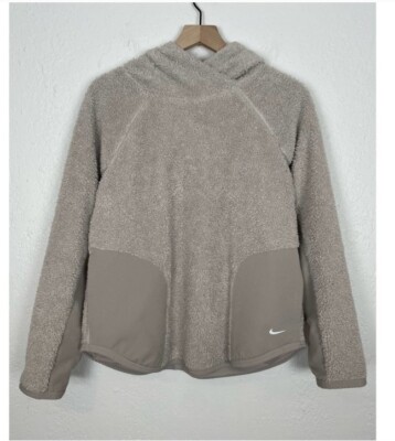 nike fleece overhead hoodie womens oatmeal
