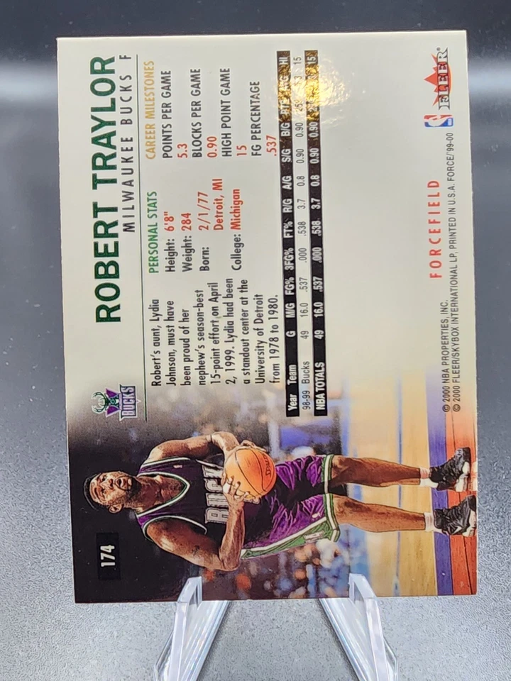 1999-00 Fleer Force Forcefield Robert Traylor #174 - Image 2 of 4
