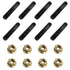8 Sets 10.9 M8 X 43 CU SW13 M8 X 1.25 Stud Bolt Pin Screw Exhaust Manifold High 