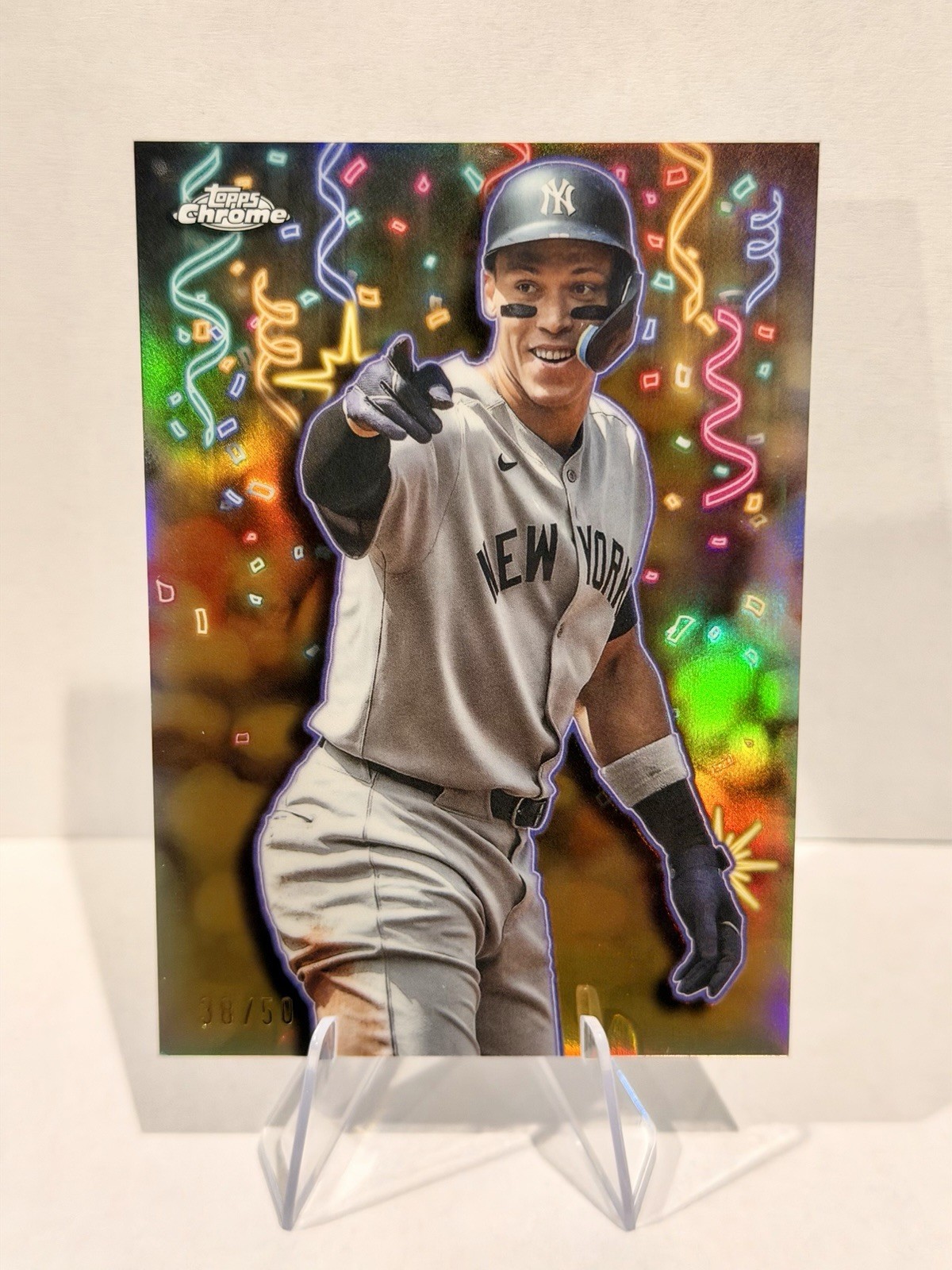 2025 Topps Chrome Update AARON JUDGE GOLD Celebracion SSP /50 NY Yankees #CT-6