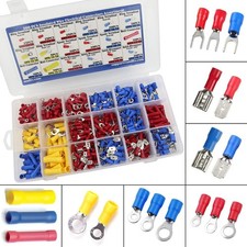 300 PCS Insulated Wire Electrical Connectors - Butt, Ring, Spade, Quick Disconne