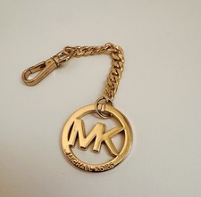 MICHAEL KORS MK Gold Tone Signature fob charm Key chain