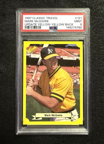 1987 Classic Update Travel Edition - Mark McGwire #121 Yellow Back - PSA 9