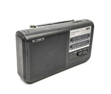 Vintage Sony ICF-38 FM/AM 2Band Radio Portable Tested Works Power Battery