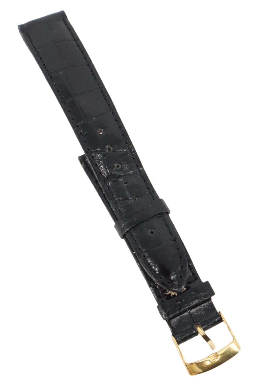 CHRIST Damen Leder Uhrenarmband 17mm Schwarz Elegant