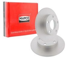 2x MAPCO BREMSSCHEIBEN 245mm VOLL HINTEN passend für AUDI A4 VW PASSAT | 15867C