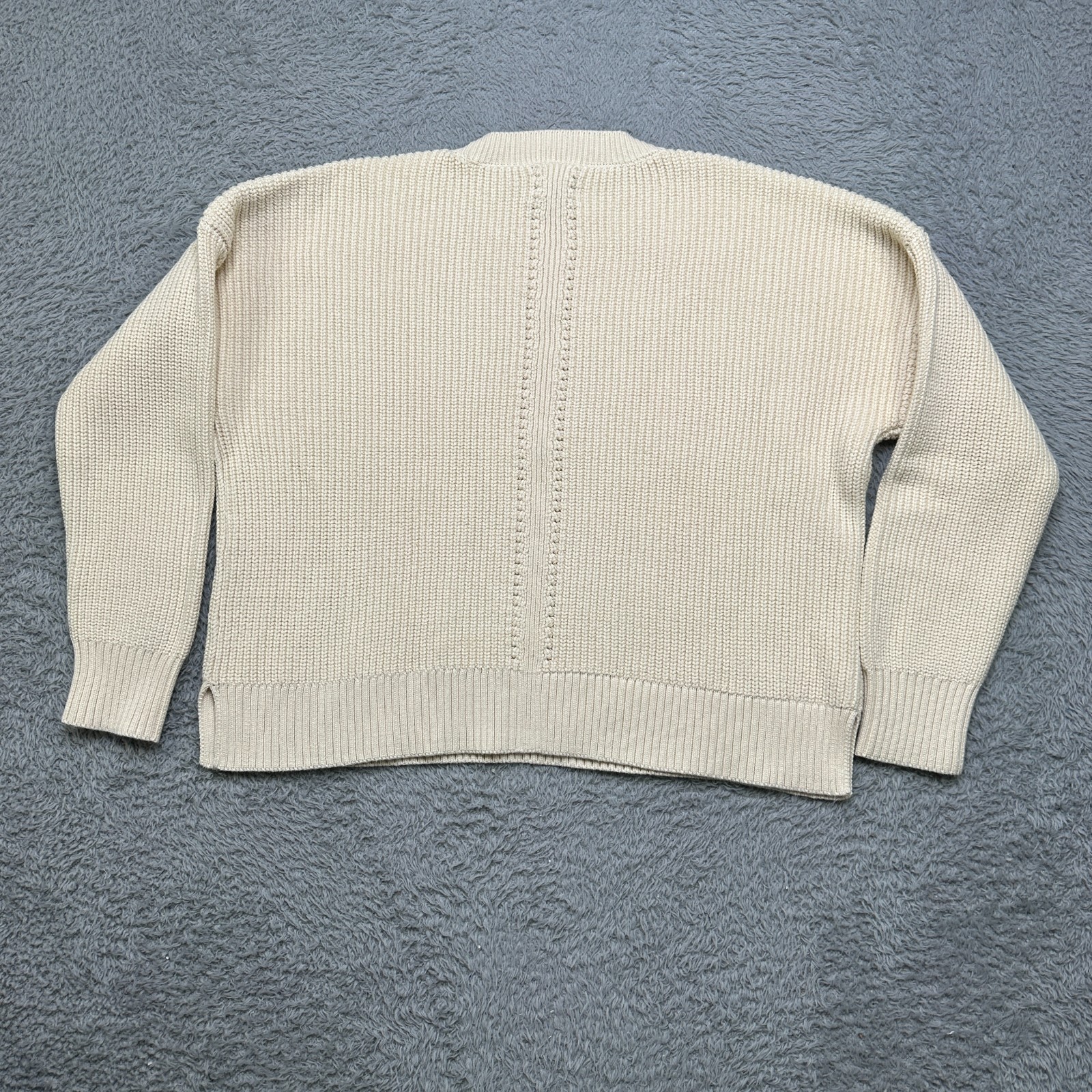 NWT Duluth Trading Company Sweater Womens L Cream Pullover $69.50 MSRP image 2