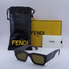 Fendi FE40131I 20E Shiny Grey/Brown 51-20-150 Sunglasses New Authentic
