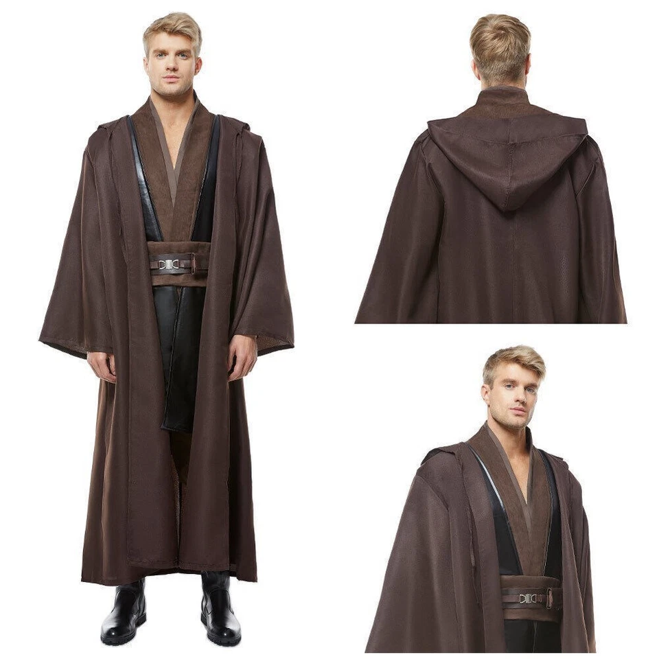 Star Wars Jedi Anakin Skywalker Sith Darth Vader Cosplay costume Brown uniform - Bild 3 von 4