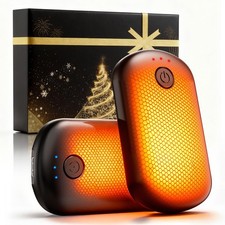 Pocket Size Hand Warmers Rechargeable 2 Pack, 1.96 x 0.7 x 3.59", Black