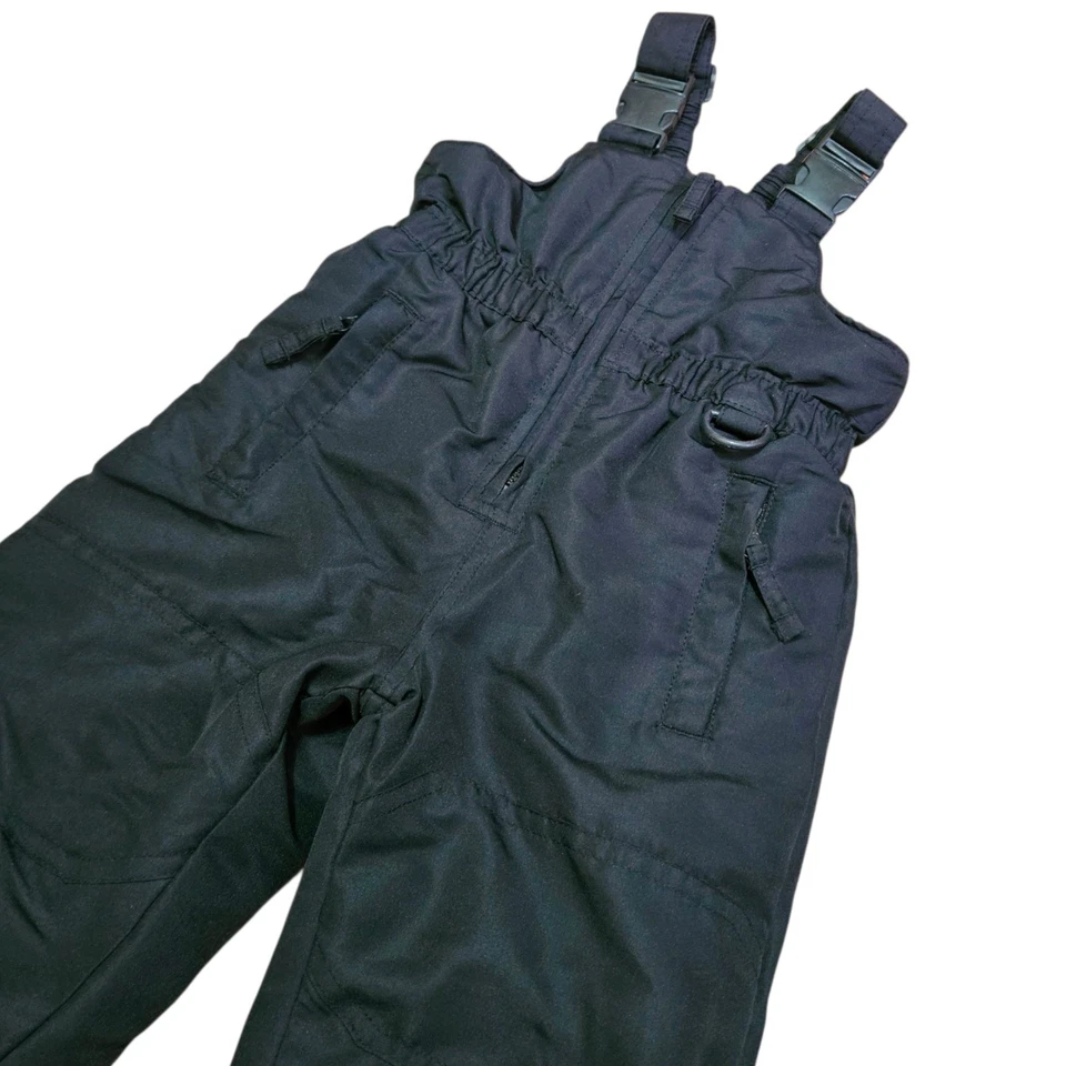 Baberos de nieve AthleTech para niños pequeños negros 12 meses invierno pantalones de esquí monos aislados Foto 3 de 4