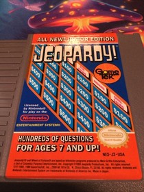 Jeopardy! Junior Edition~Nintendo NES~Original Cartridge Only~