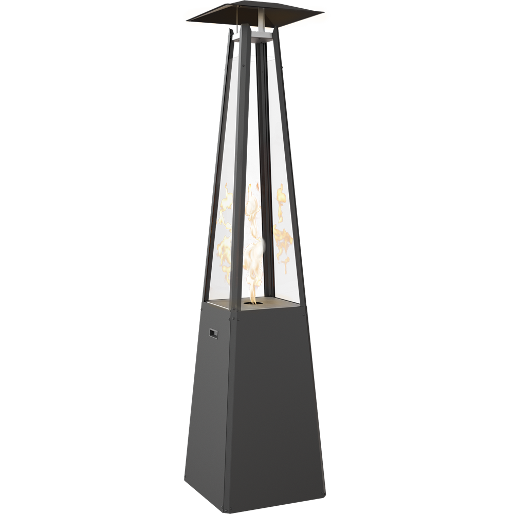 Fungo riscaldante Umbrella acciaio nero 12 kW Set