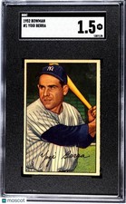 1952 Bowman Baseball Yogi Berra #1 SGC 1.5