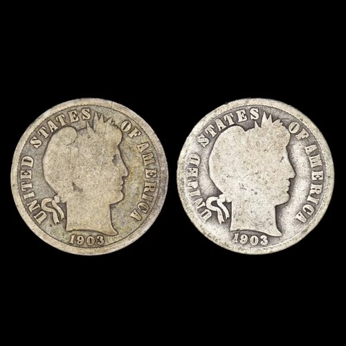 Photo of a 1903-P Barber Dime from an eBay listing that sold on Jul 23, 2026