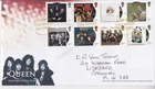 GB ROYAL MAIL FDC COVER 2020 QUEEN THE BAND STAMP SET STRIP KNEBWORT HANDWRITTEN