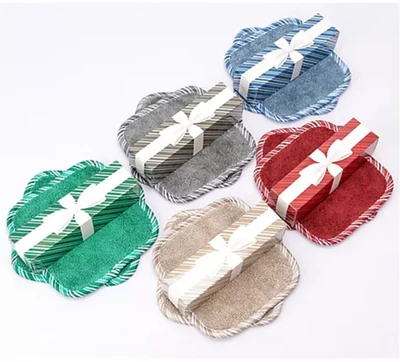 Campanelli 10-Piece 6"x6" Loopy Towels in 5 Gift Boxes