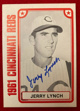 JERRY LYNCH 1980 TCMA 1961 Cincinnati Reds NL World Champions Card (d.2012) HOF