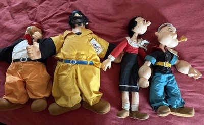 vintage 1985 Popeye character dolls produced by Presents/Hamilton Gifts