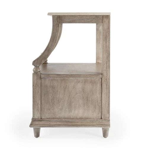 Butler Specialty Danielle Marble Nightstand In Gray - Picture 7 of 10