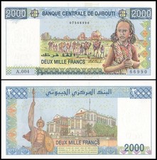 Djibouti 2000 Francs, 2008 ND, P-43a.2, UNC