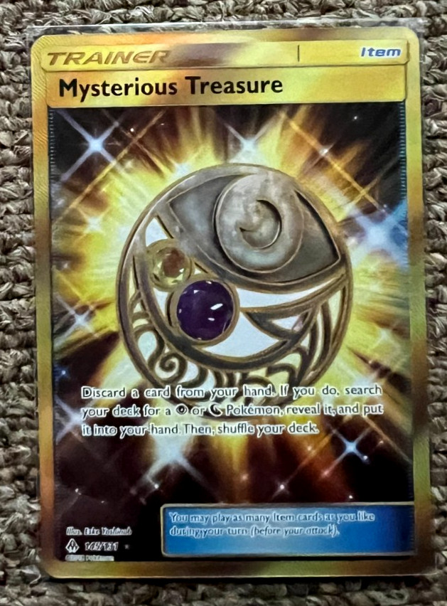 MYSTERIOUS TREASURE TRAINR 145/131 HOLO FULL ART FORBIDDEN LIGHT POKEMON CARD NM