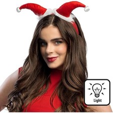 Boland - LED Santa Hats on a Headband - Adult