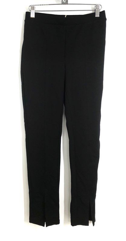 Mango Women's Black Seam Front Split Hem Leggings Trousers NWT Sz XS