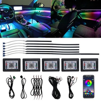 Multicolor RGB Auto Innenraum Ambient Lights Symphony LED Musik Sync Glasfaser''''