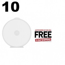 10 Clear Round ClamShell CD/DVD Case with Lock 1-3 DAYS