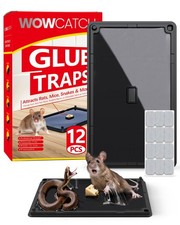 Rat, Snake and Mouse Traps 12 PK, Large Bulk Sticky Glue Traps Indoor for Hom...