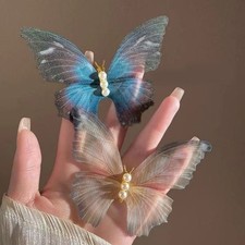AMOR SPES Schmetterlings-Haargummis - 4 Stück Bunte, Elastische Haarringe Für Damen & Mädchen