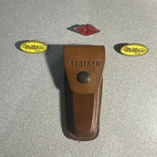 Vintage Western Pocket Knife Sheath New Fits A 742 Beautiful Sheath See Desc