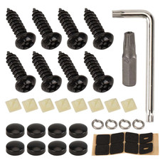 Black License Plate Screws- Stainless Steel Plate Mounting Hardware For Car-- Black License Plate Screws- Stainless Steel Plate Mounting Hardware For Car--