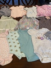 Lot Of 14 PCs Baby Girl Clothes Tahari Gap Burt  s Bees Sz 3-6 Mon Some NWT