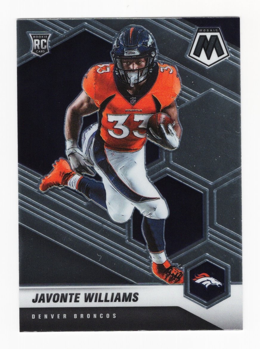 2021 Javonte Williams Panini Mosaic Football #315 Base RC Rookie Broncos PWE